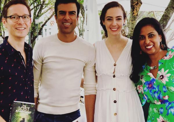 Authors Eliot Schrefer, Soman Chainani, Kamilla Benko, and Sayantani DasGupta (Left to right)