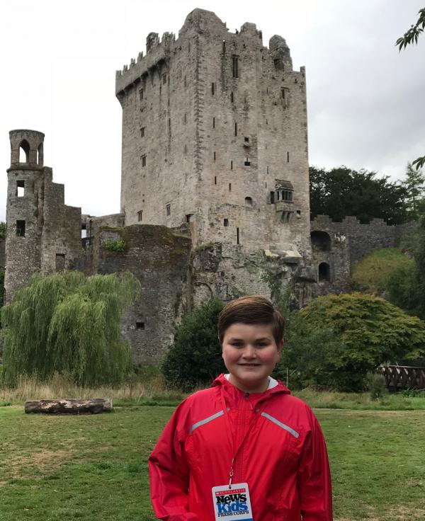 Nolan outside Blarney Castle in County Cork, Ireland.