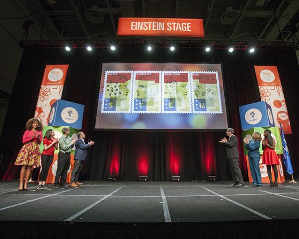 On stage at the Walter E. Washington Convention Center