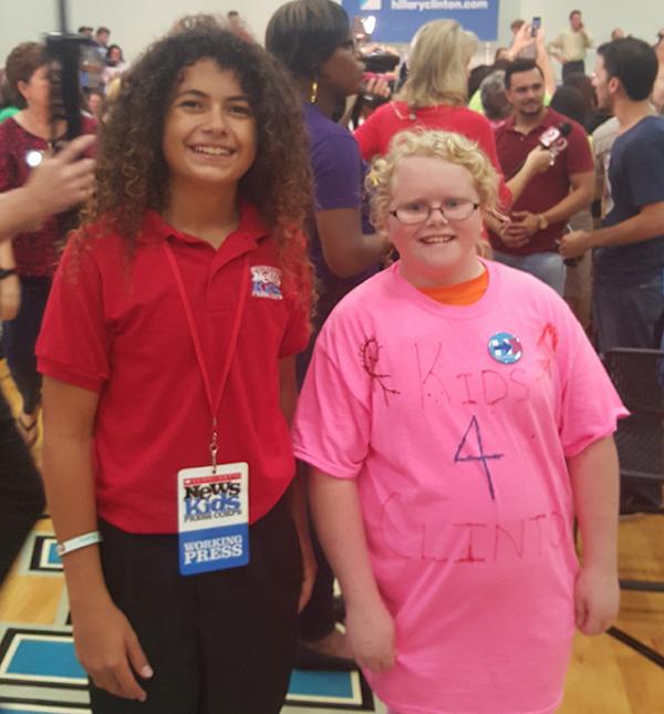Bobby with Rhiannon, 14 years old from Conway Middle, Orlando
