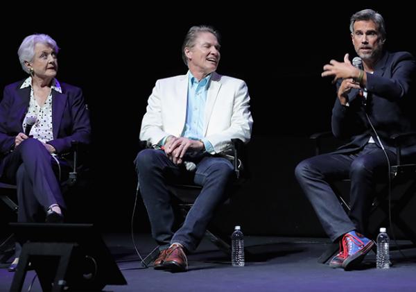 Angela Lansbury, Richard White and Robbie Benson attend the special screening of Disney's "Beauty and the Beast" to celebrate the 25th Anniversary Edition release on Blu-Ray and DVD on September 18, 2016 in New York City.