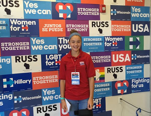 A cool wall in the Democratic Headquarters