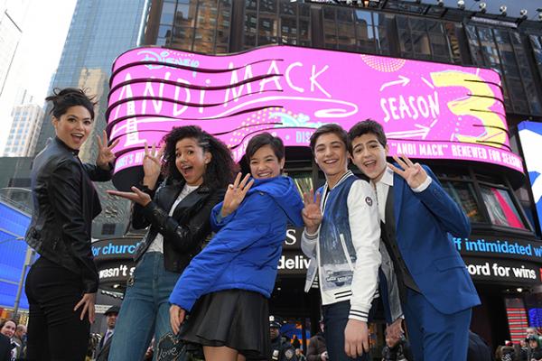 Cast members of Disney's Andi Mack celebrate the show’s renewal for another season.