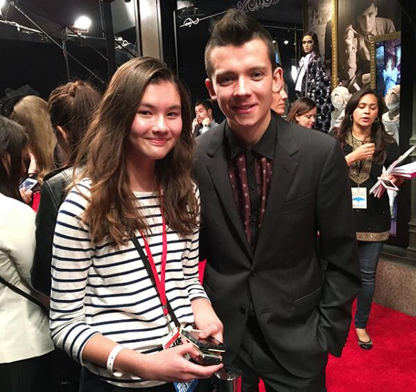 Charlotte with the star of the movie, Asa Butterfield (Jake)
