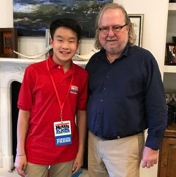 Benjamin with immunologist James P. Allison, a joint winner of the 2018 Nobel Prize in Physiology or Medicine 