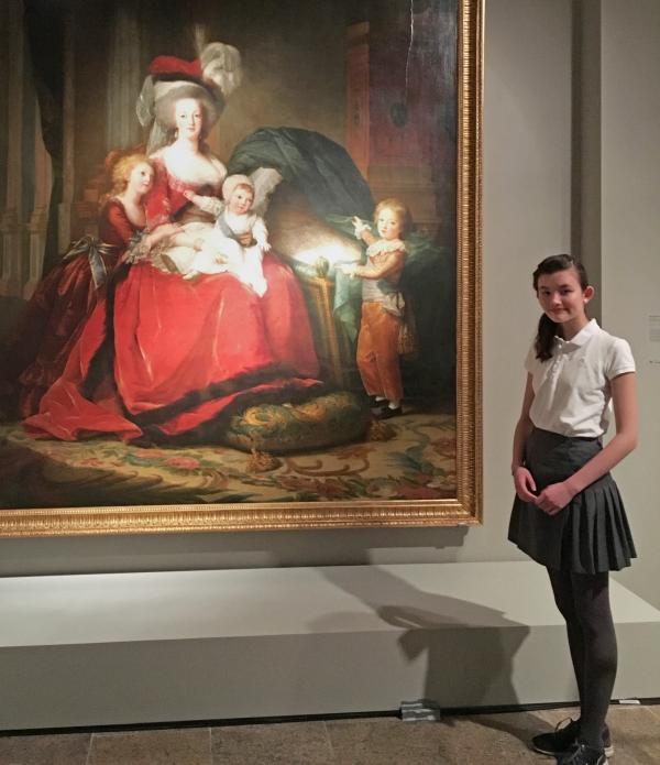 Charlotte stands next to Marie Antoinette and Her Children Artist