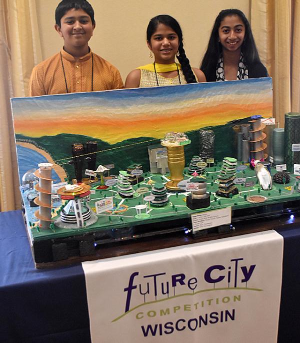 Future City team with their project