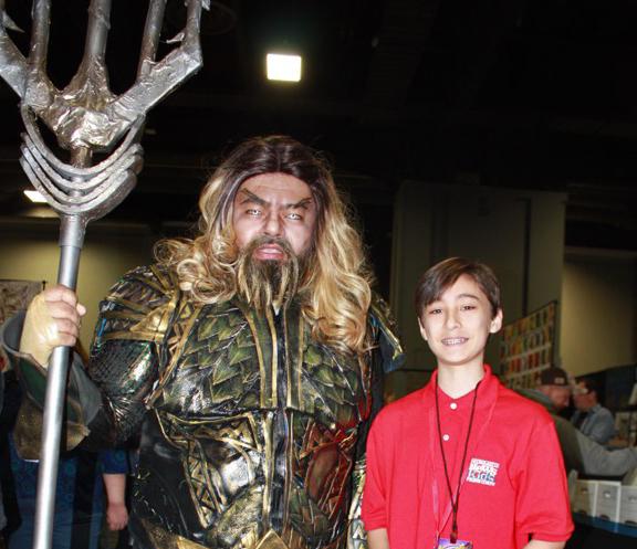 Daniel and John dressed as DC's Aquaman