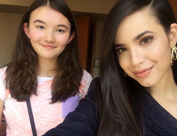 Charlotte with Sofia Carson