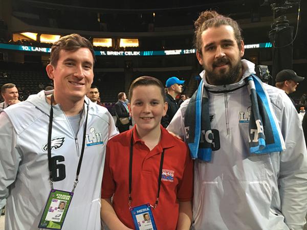 Ryan with Philadelphia Eagles Caleb Sturgis and Joe Walker