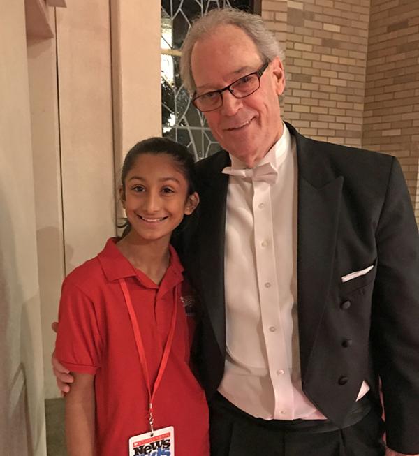 Hana with Yaacov Bergman, conductor of the Portland Chamber Orchestra Hana with Yaacov Bergman, conductor of the Portland Chamber Orchestra