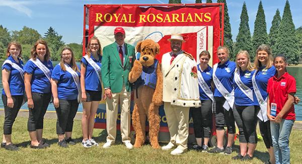 The Dairy Princesses and Adam Snook, the Prime Minister of the Royal Rosarians