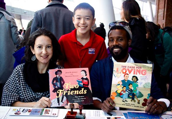 Max with Selena Alko and Sean Qualls, authors and illustrators