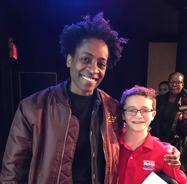 Josh with author Jacqueline Woodson, who was recently named the National Ambassador for Young People’s Literature by the Library of Congress