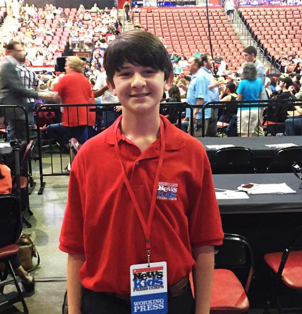 Benjamin at a Trump rally in Sunrise, Florida