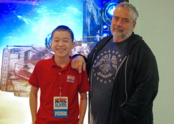 Max with French screenwriter, director, and producer Luc Besson in Hollywood, California