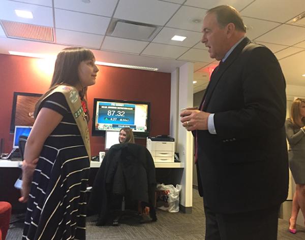 With Governor Huckabee backstage at Fox News With Governor Huckabee backstage at Fox News