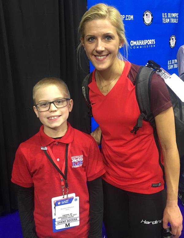 Brandon with Olympic hopeful Vicky Persinger