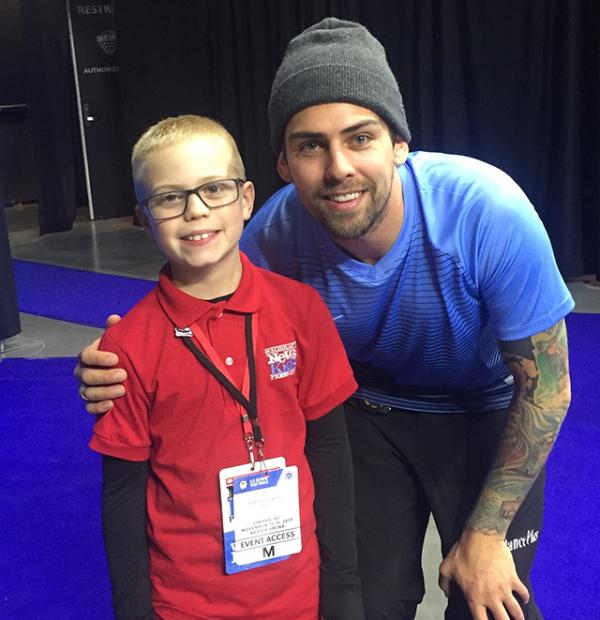 Brandon with Olympic hopeful Chris Plys