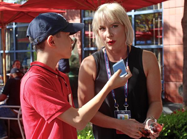 Max with professional tennis player Bethanie Mattek-Sands who is ranked No. 2 in the doubles rankings 
