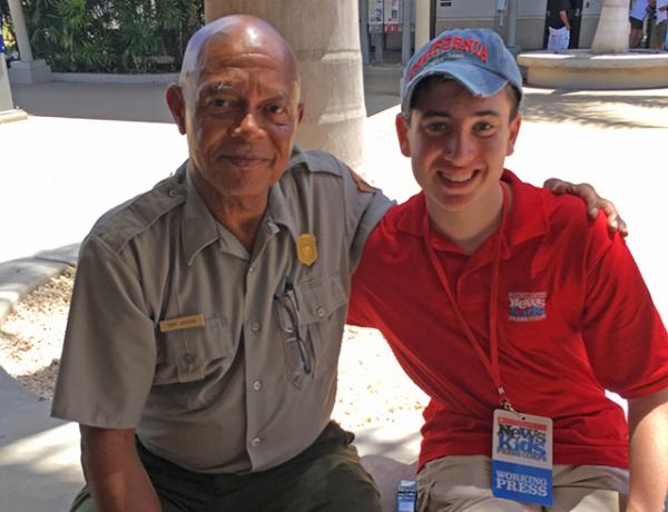 Ranger Gary Jackson and Ethan at Pearl Harbor. Photo courtesy of the author