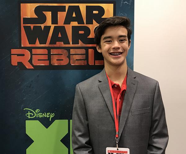Ben at the screening of the final three episodes of Star Wars Rebels, taken at the Disney Studios in Burbank on March 2, 2018