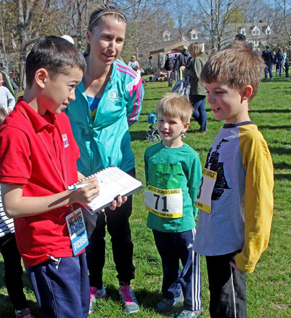 Max interviews participants in the North Star Children’s Ramble.