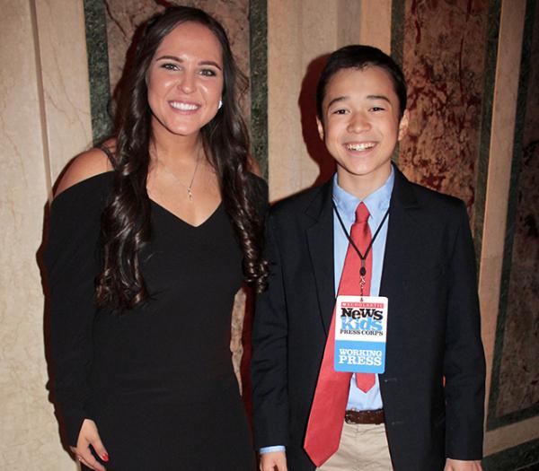 Max at the 60th Anniversary Gold Glove Awards at the Plaza Hotel in New York City with Chelsea Goodacre, representing the NFP League, at the Gold Glove Awards