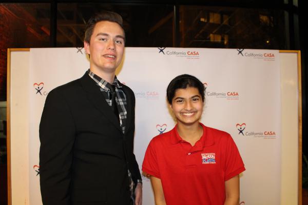 Manat with Cody Breeden, a former foster child, and speaker at the gala.
