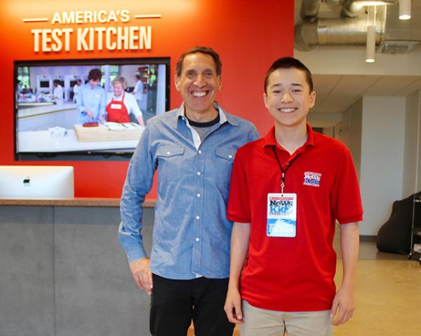 Maxwell with chief creative officer Jack Bishop at America's Test Kitchen in Boston, Massachusetts