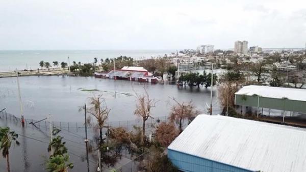 The track where Lara trains was completely submerged by flooding.