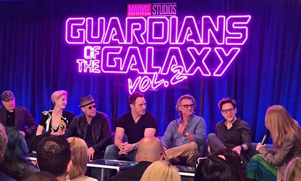 The cast of Guardians of the Galaxy Vol. 2