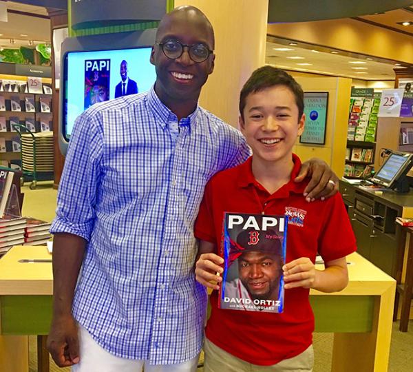 Max and Michael Holley at Barnes & Noble in Framingham, Massachusetts, July 23, 2017