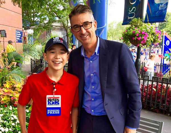 Maxwell with Craig Morris, General Manager of Community Tennis and Youth Tennis for the United States Tennis Association (USTA)