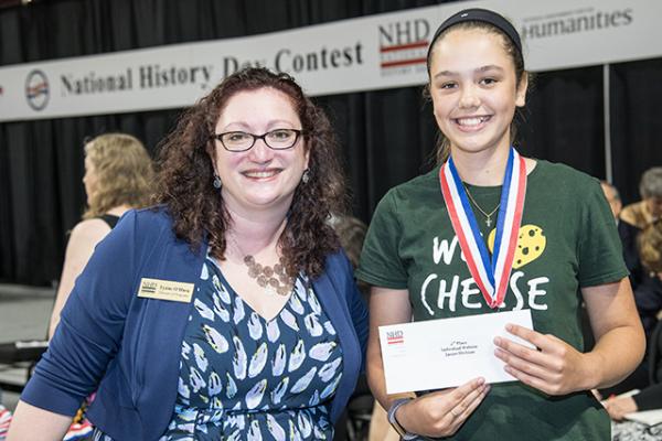 Lilian with Lynne O'Hara, Director of Programs at National History Day