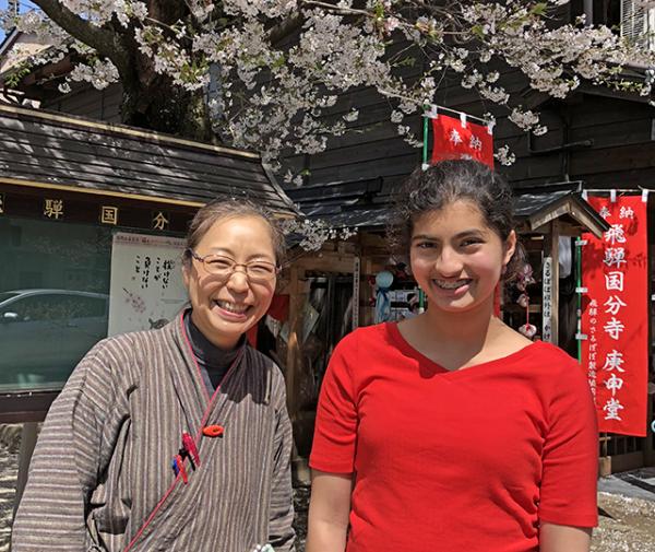 Naoko Furuta with Manat Kaur in Takayama.