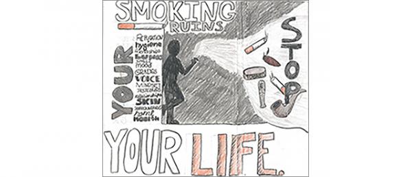 Kaylie's poster for the Stay Smart About Tobacco Poster Contest
