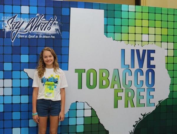 Kaylie at the Say What! Texas Tobacco-Free Conference Kaylie at the Say What! Texas Tobacco-Free Conference
