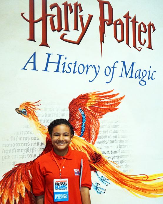 Marley I. Alburez at the Harry Potter History of Magic Exhibit
