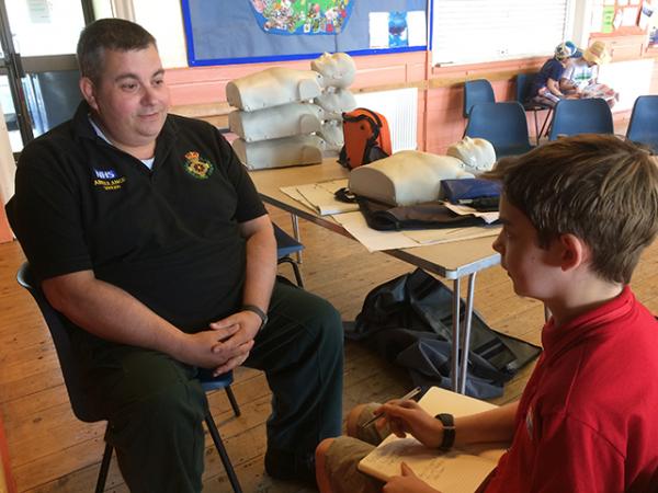 Martin interviewing Paramedic Ian