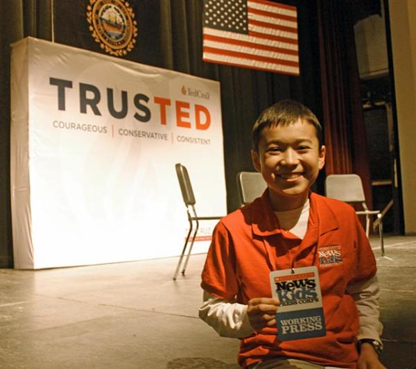 Max at the Cruz rally in Nashua, New Hampshire