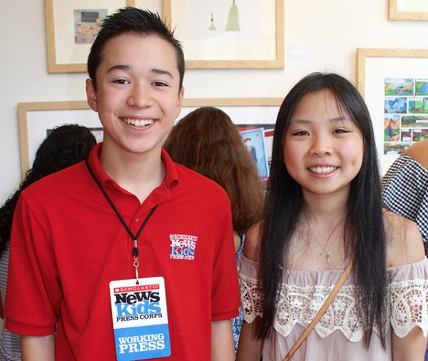 Maxwell with former Kid Reporter Bridget Li