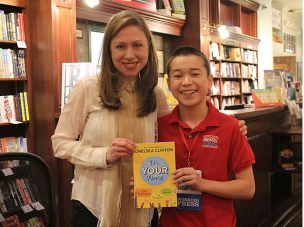 Maxwell with Chelsea Clinton in 2017 in Madison, Connecticut. Photo courtesy of the author