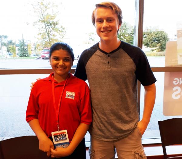 Nikita with Josh Morrison, a Canadian teen who raised more than $100,000 in four years