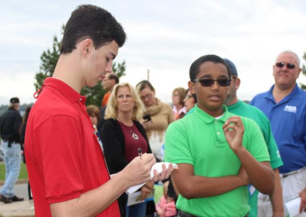 Erik interviews 13 year-old Raymond Perez about his views on the presidential race