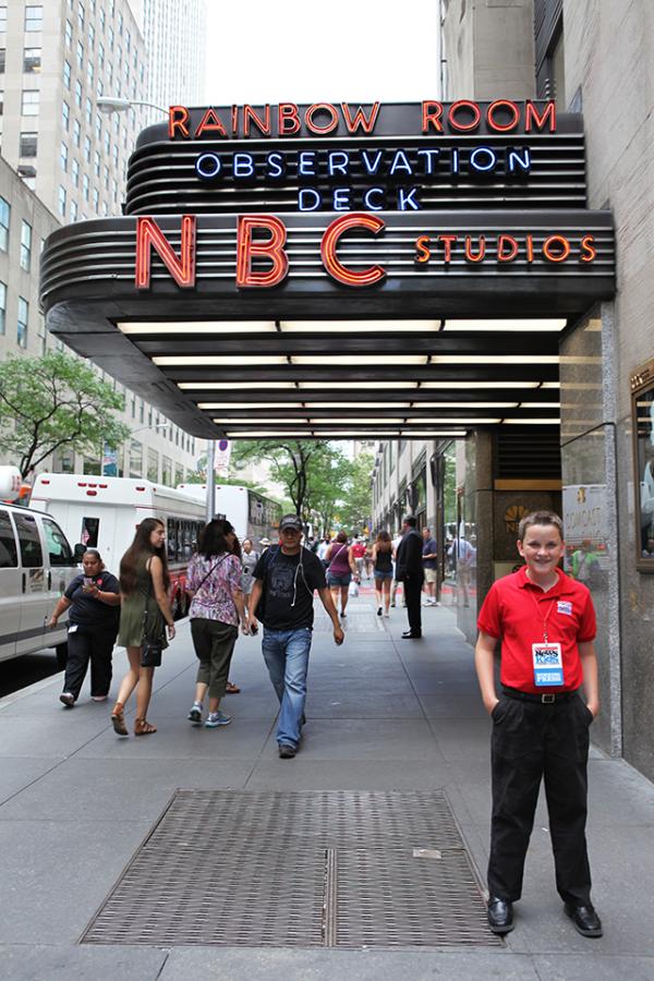Ryan outside NBC studios in New York City