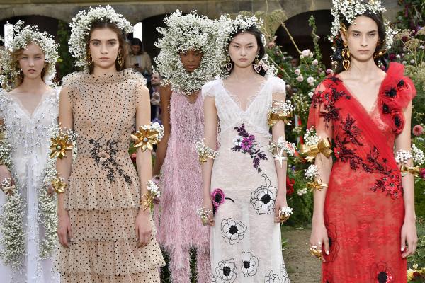 Models introduce Rodarte’s Spring/Summer 2018 collection.