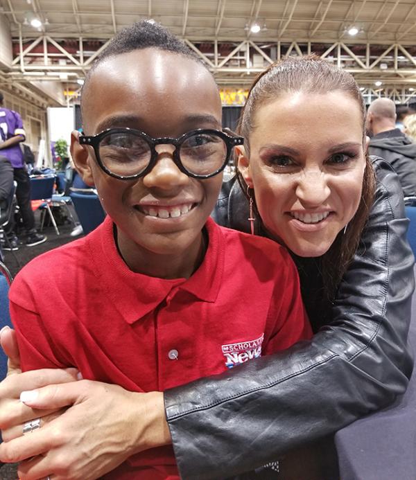 Owen with Stephanie McMahon