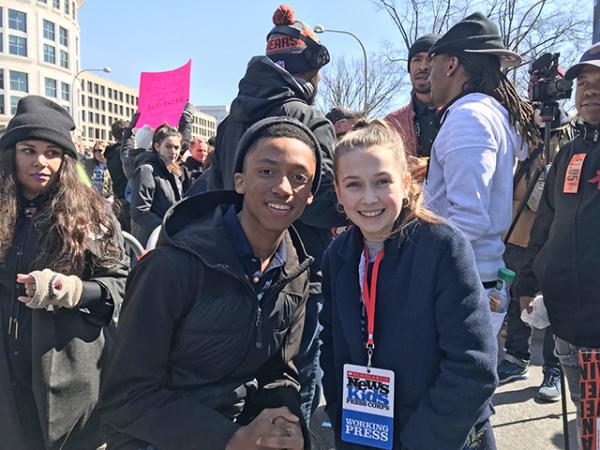 Amelia with Ke’Shon Newman, 15, of Chicago, Illinois. Ke’Shon’s brother was shot and killed on the South Side of Chicago two years ago.