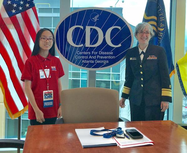 Victoria with Dr. Anne Schuchat, Acting Director of the CDC